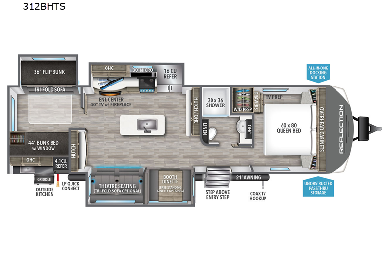Parker’s RV: 2024 Grand Design 312BHTS Bunk House and Triple Slide