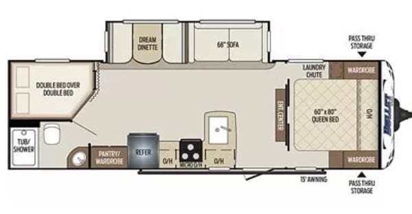 B&M’s Family Friendly Double Bunk House Travel Trailer