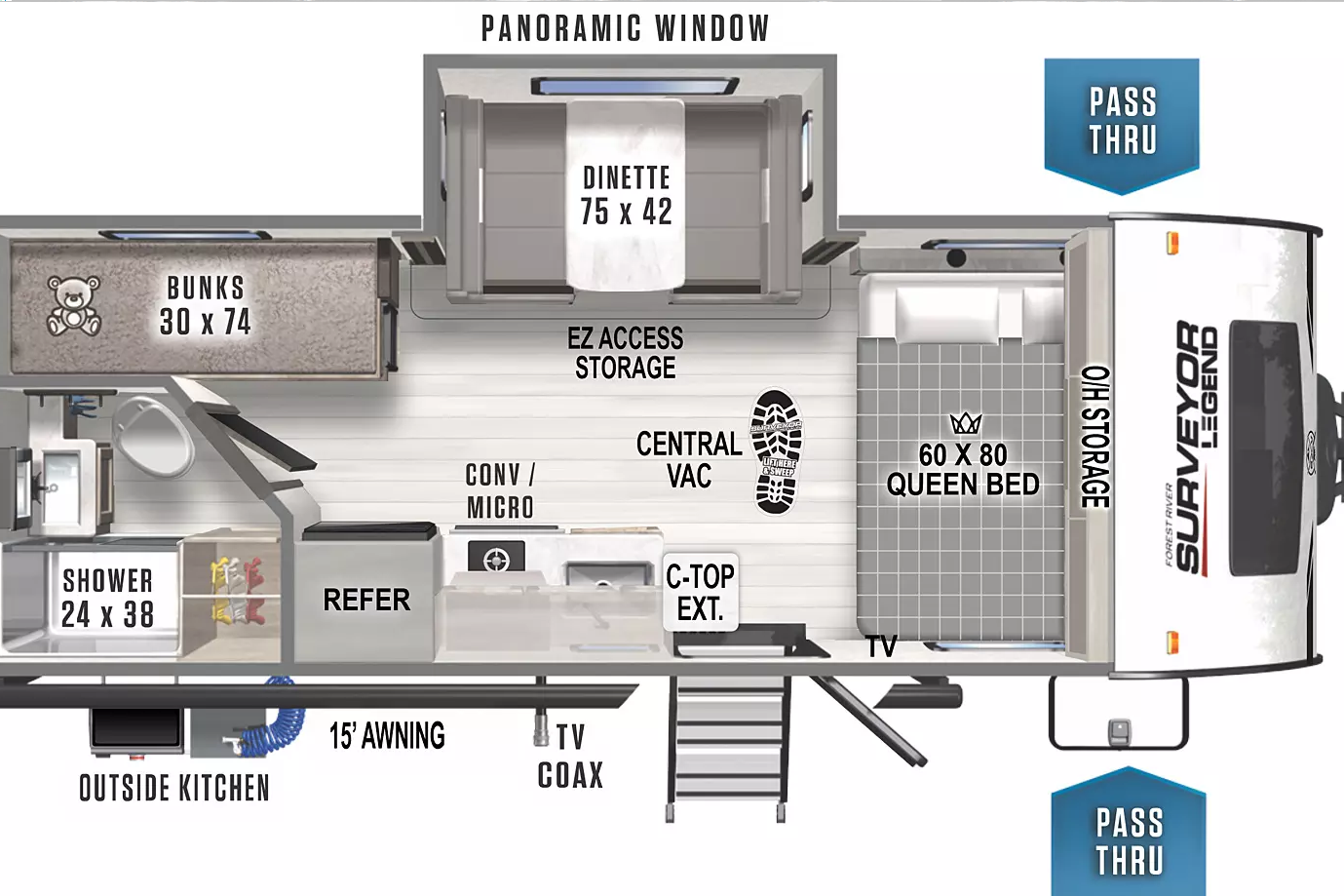 2024 Brand New Surveyor Legend with Solar Power, SUV TOWABLE