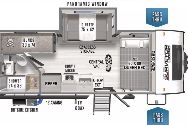 2024 Brand New Surveyor Legend with Solar Power, SUV TOWABLE
