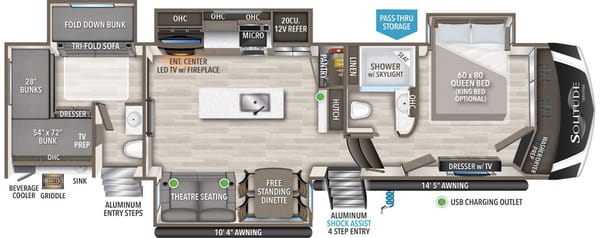 Scott's Solitude S-Class 3740BH Fifth Wheel