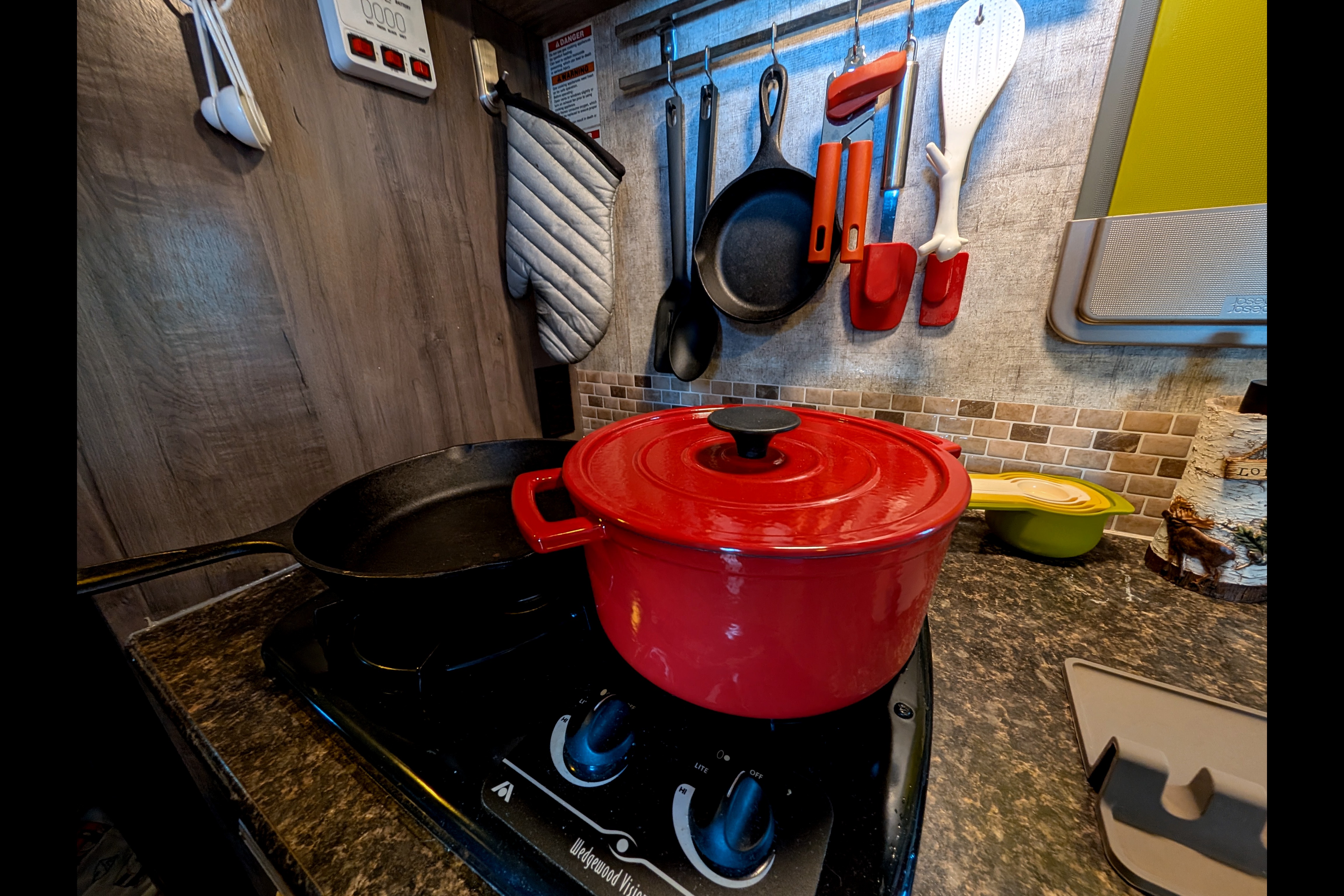 Cozy Red Winnie Drop • Not your typical travel trailer