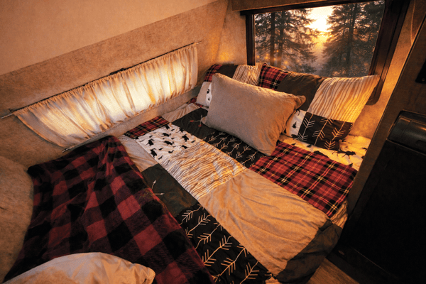 Cozy Red Winnie Drop • Not your typical travel trailer