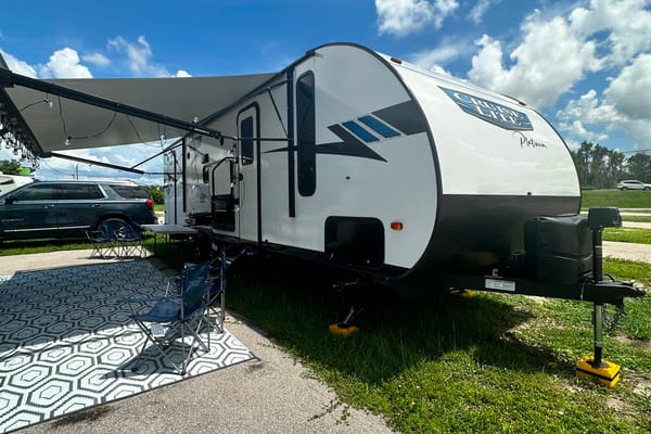 MEET BIGGIE OUR LARGE LUX RV, ASK ABOUT OUR ADDONS