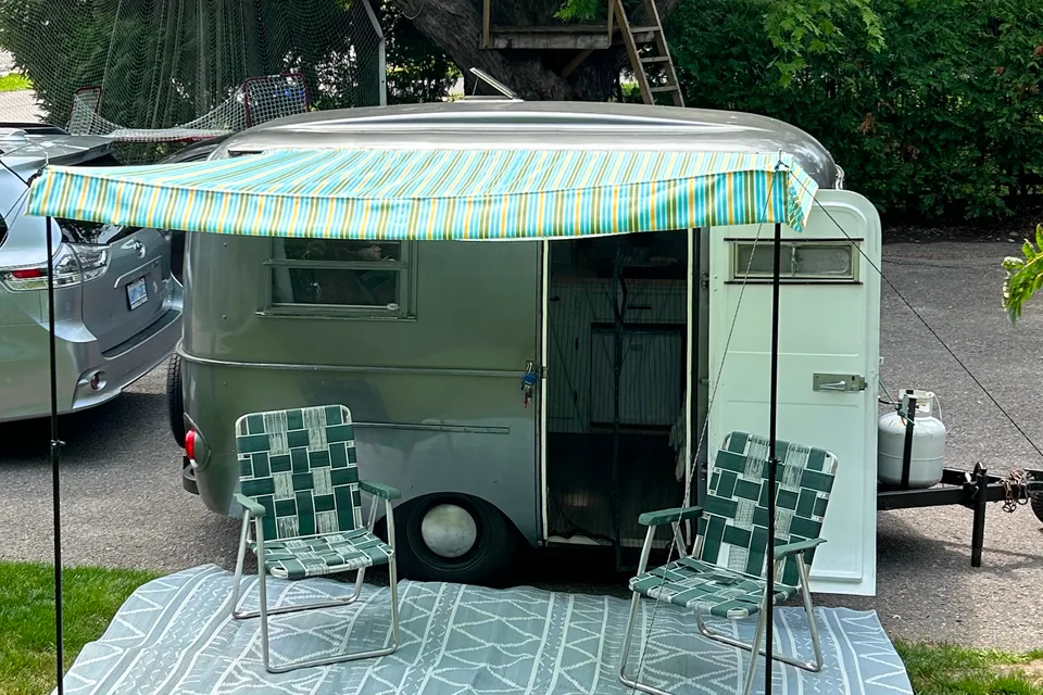 Vintage retro chic Boler Travel Trailer