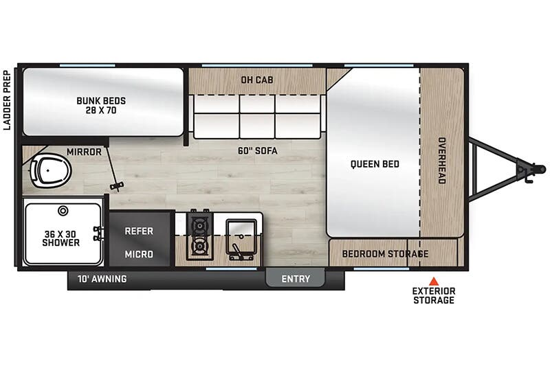 2024 Catalina Sleeps 5 With Bunk Beds!