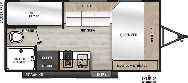 2024 Catalina Sleeps 5 With Bunk Beds!