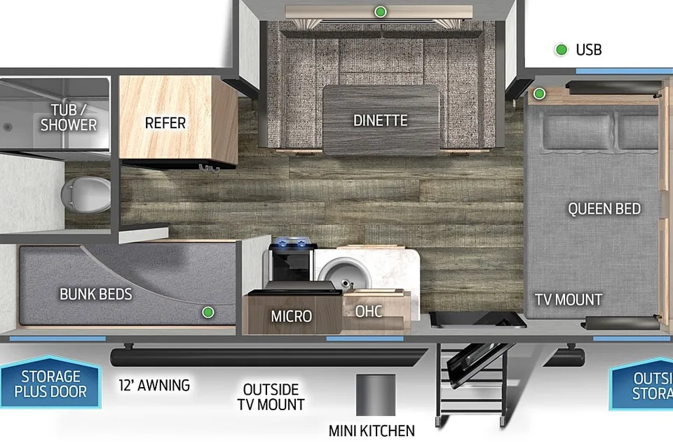 Blake's Forest River Wolf Pup 17JG Travel Trailer