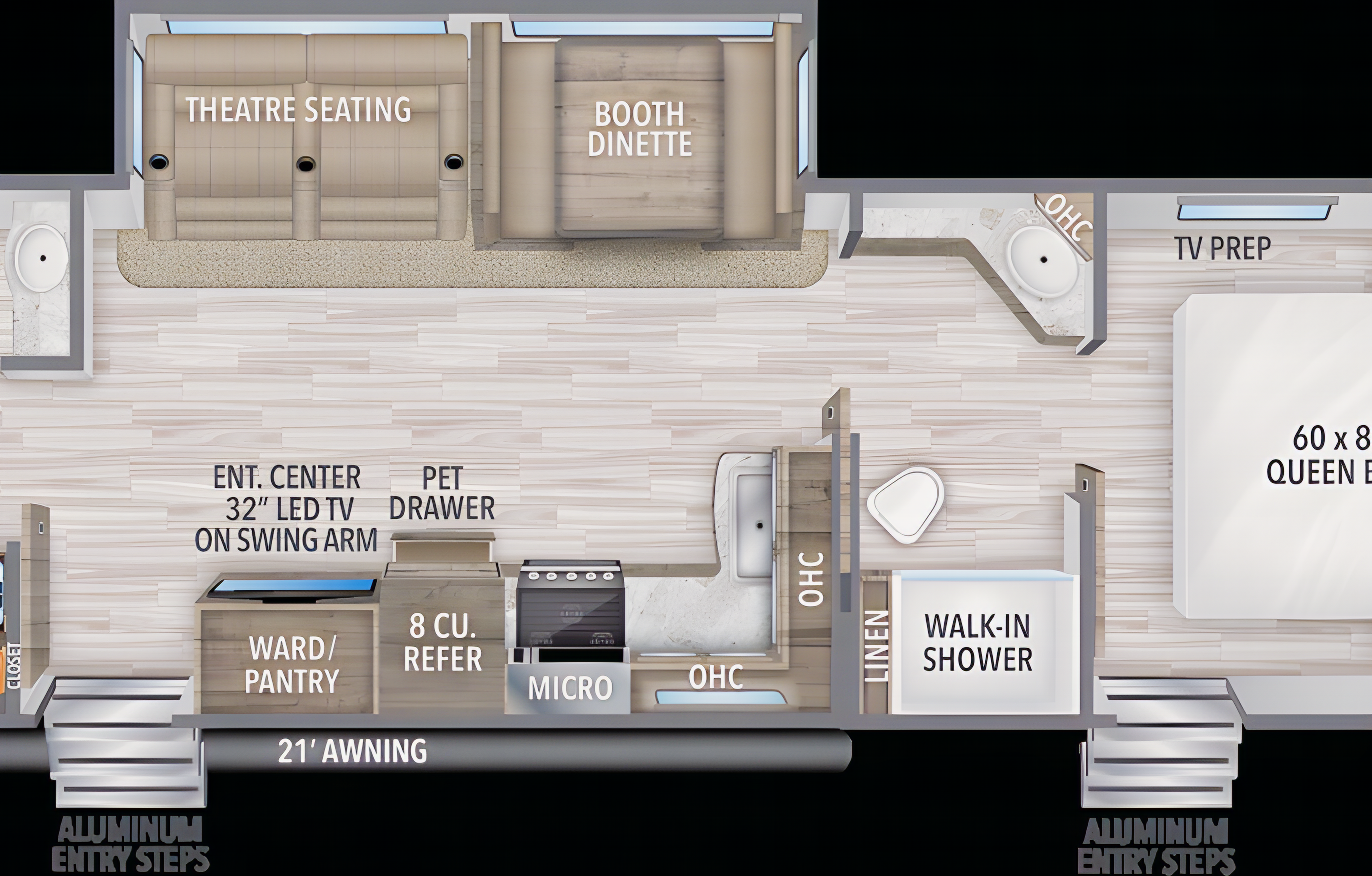 [11] Stress Free RVs - 2021 XXL - Transcend Xplor - 2BR 2BA Bunk
