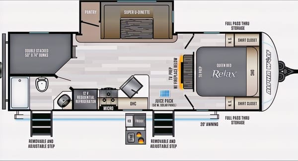 2022 Forest River 23DBH-L Travel Trailer