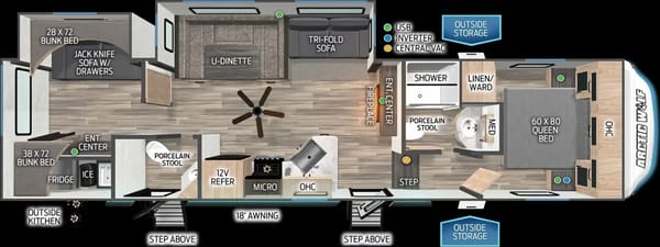 R & R's Artic wolf 2 bed/ 1.5 bath Fifth Wheel