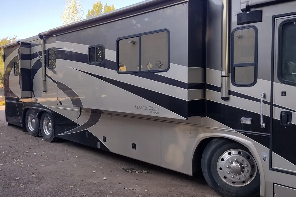 Stella - our luxury motorhome named after our English Mastiff