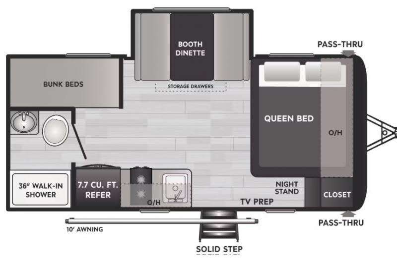 Keystone Hideout 176BH Bunkhouse Travel Trailer