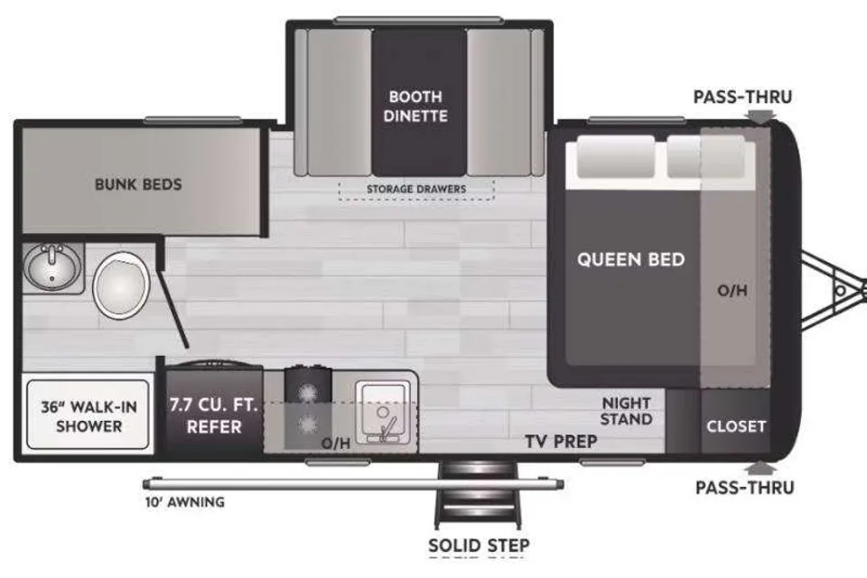 Keystone Hideout 176BH Bunkhouse Travel Trailer
