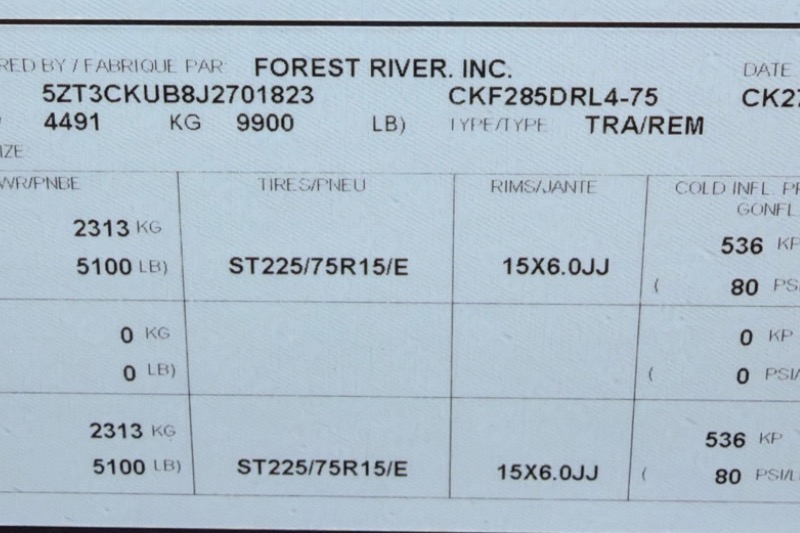 MForest River RV Cherokee Arctic Wolf Limited 285DRL4 Sellettes