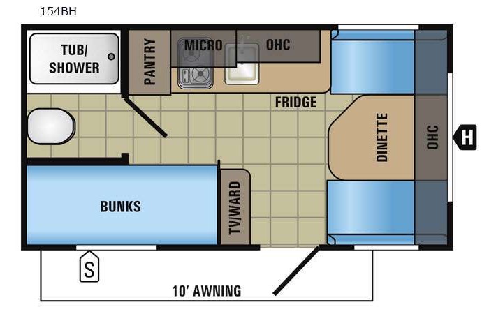 06 - 2012 - JAYCO - BUNKS - 2480lbs - SLEEPS 4