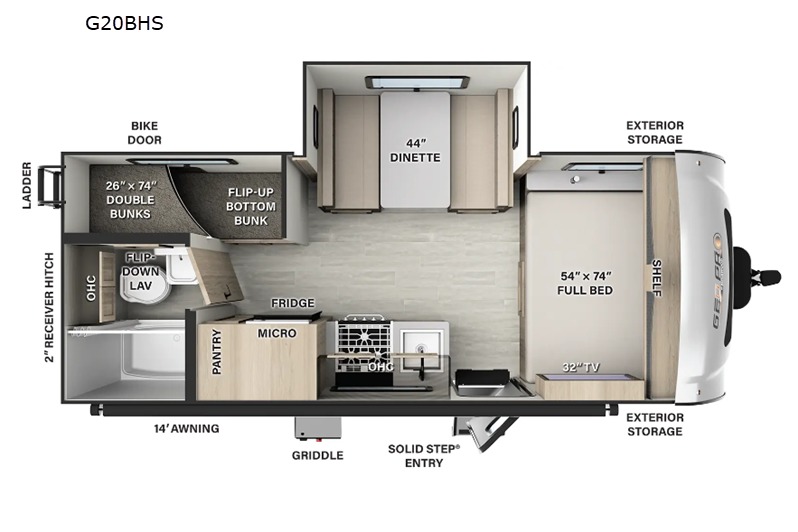 2024 Geo Pro 20BHS 21ft | Family Bunkhouse | Sleeps 6 | Lightweight | Hitch Included | Irvine