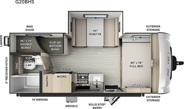 2024 Geo Pro 20BHS 21ft | Family Bunkhouse | Sleeps 6 | Lightweight | Hitch Included | Irvine
