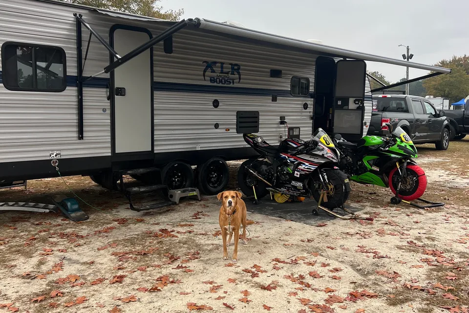 Scott's Forest River Xlr micro boost Toy Hauler