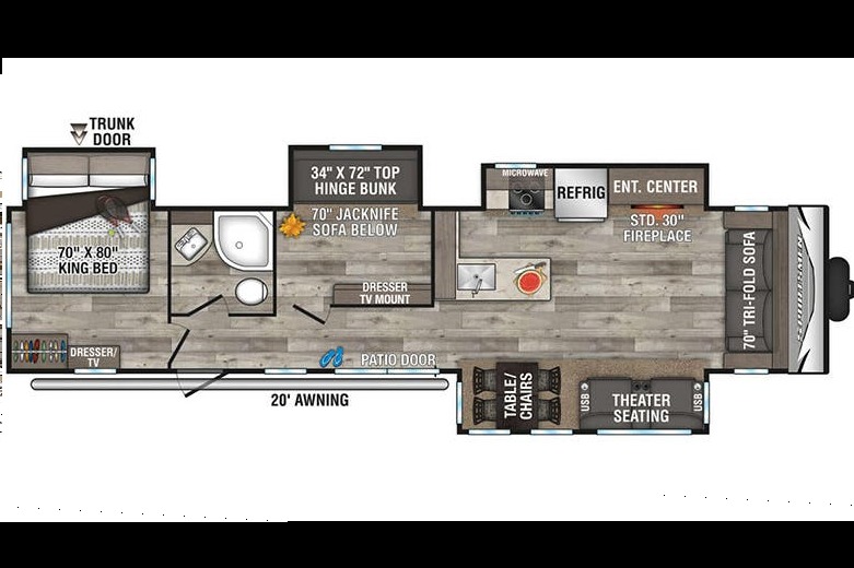SPORTSMEN DESTINATION w/ Private King Master, Bunks & Residential Fridge!