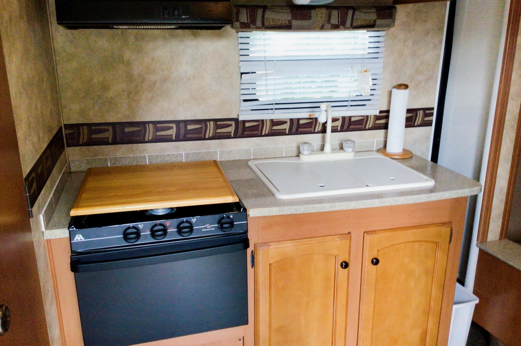 Relaxing at Emerald Bay Travel Trailer 