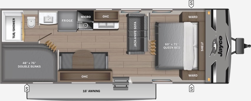 Perfect FAMILY FRIENDLY trailer!!  Double over double bunks!