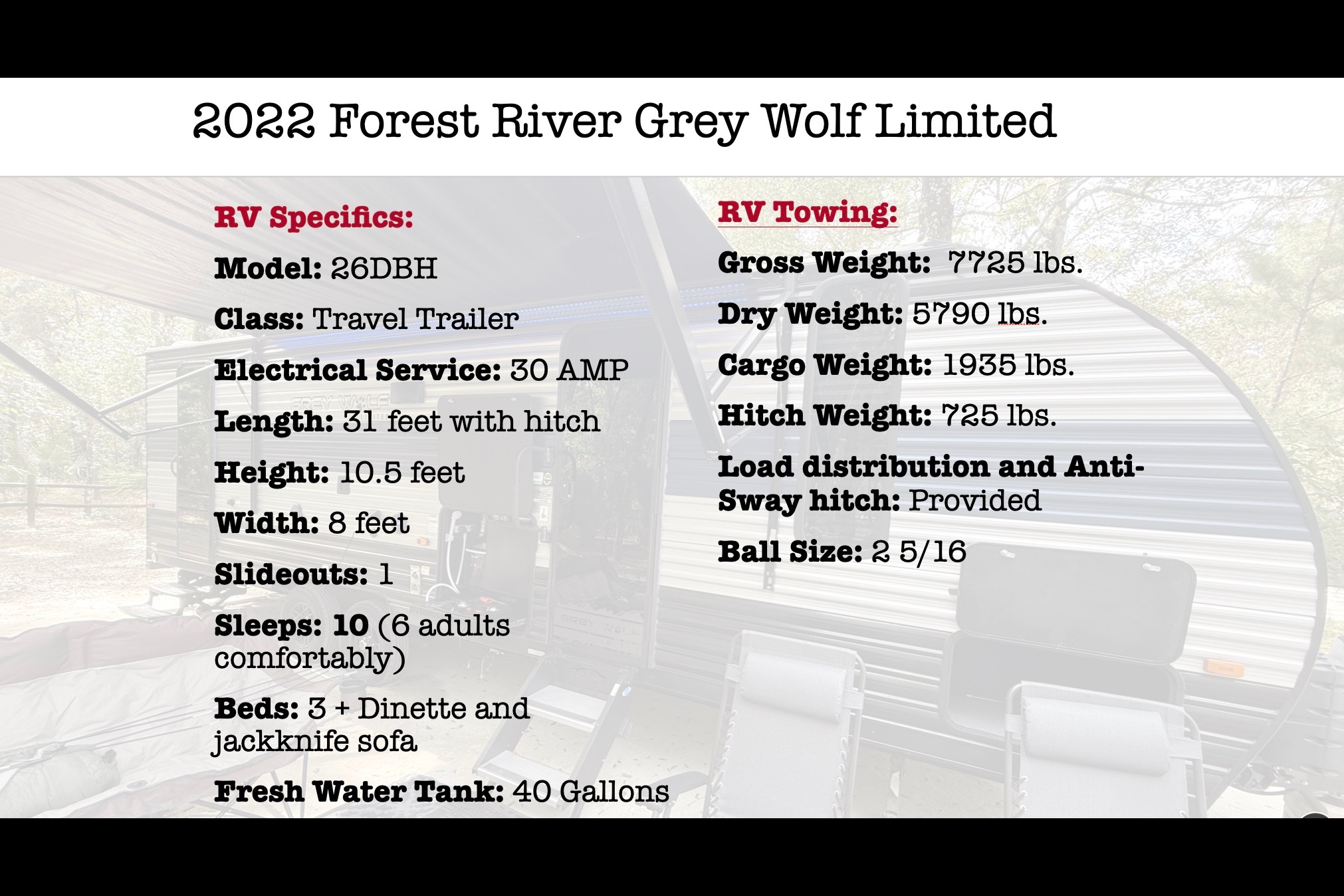 Aunt Annie's Attic Forest River 26DBH Travel Trailer