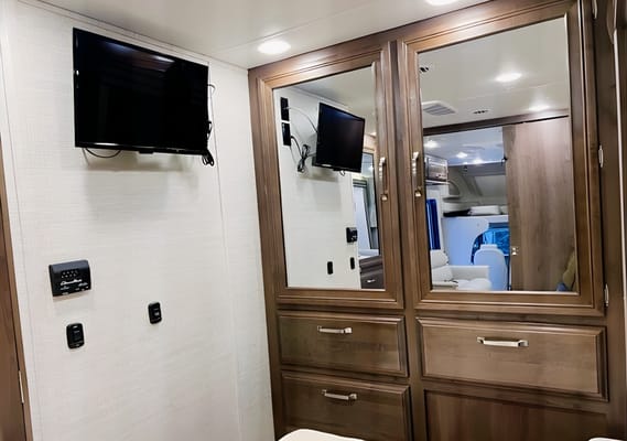 Mildred our Like New 2022 Entegra Esteem 27U-Auto leveling Jacks