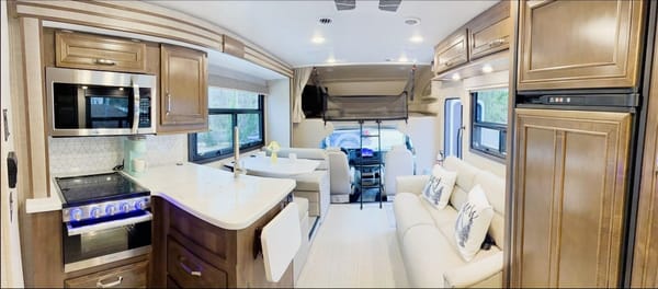 Mildred our Like New 2022 Entegra Esteem 27U-Auto leveling Jacks