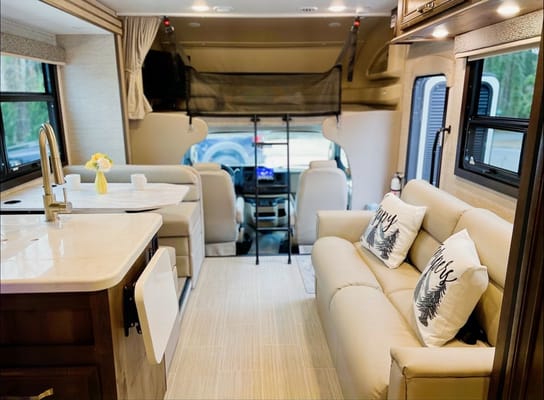 Mildred our Like New 2022 Entegra Esteem 27U-Auto leveling Jacks