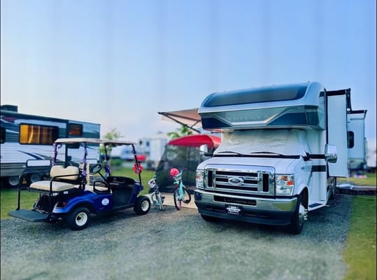 Mildred our Like New 2022 Entegra Esteem 27U-Auto leveling Jacks