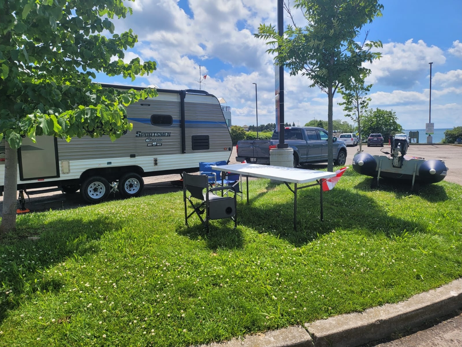 2021!! MOTORIZED FISHING BOAT! E-BIKES! MOVIE PROJECTOR! BBQs! Moe's KZ Sportsmen 190 Toyhauler