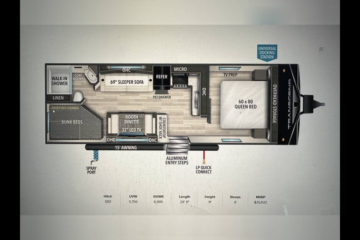 Grand Design Transcend Bunkhouse