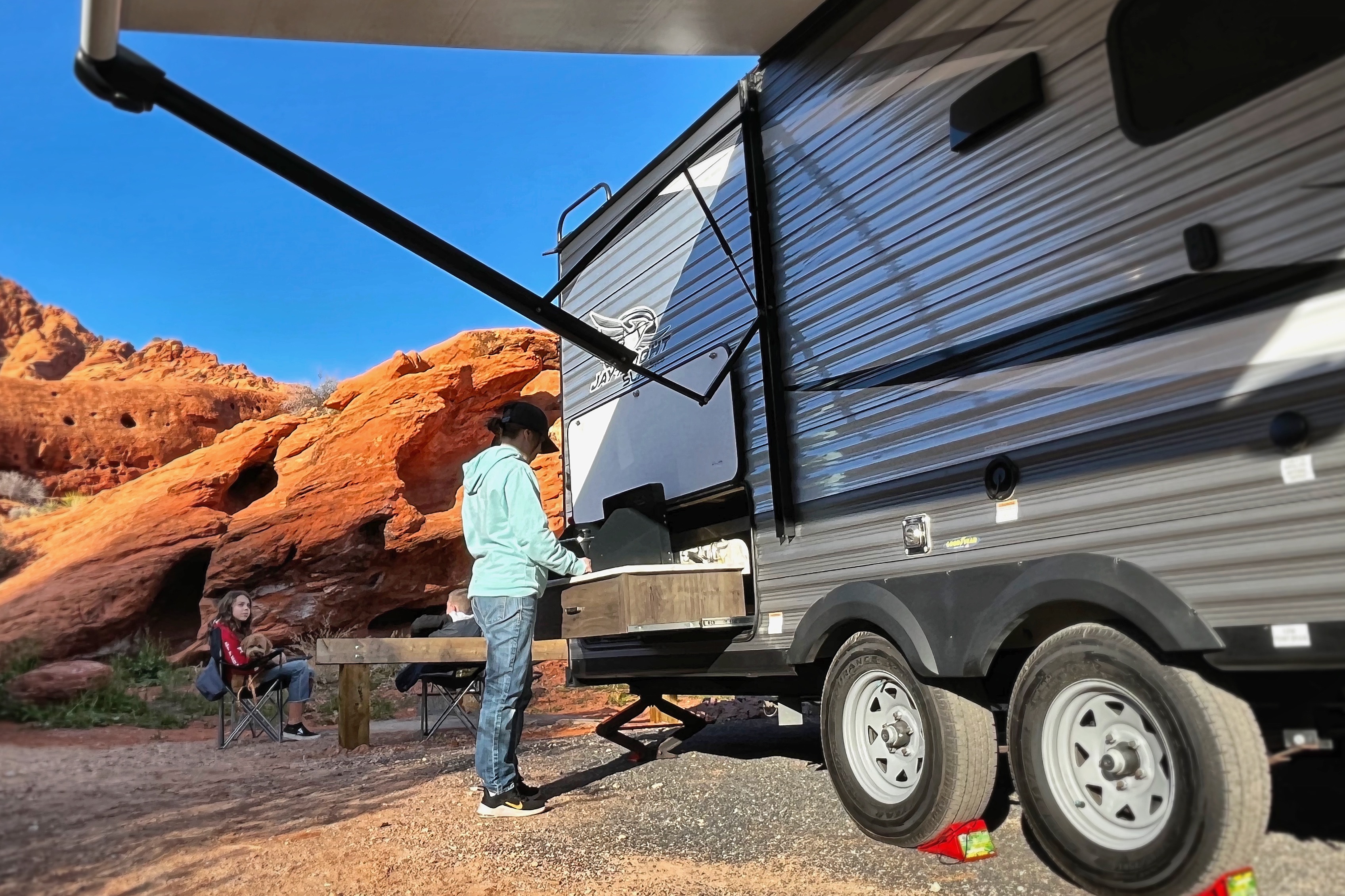 Cactus Flower Jayco Jayfeather 224BH Travel Trailer