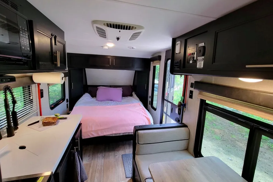 Leigh and Kenzie's Forest River Cherokee Wolf Pup 16FQBL Travel Trailer