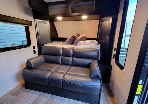 Leigh and Kenzie's Forest River Cherokee Wolf Pup 16FQBL Travel Trailer