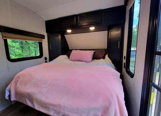 Leigh and Kenzie's Forest River Cherokee Wolf Pup 16FQBL Travel Trailer
