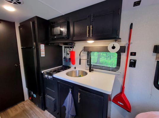 Leigh and Kenzie's Forest River Cherokee Wolf Pup 16FQBL Travel Trailer