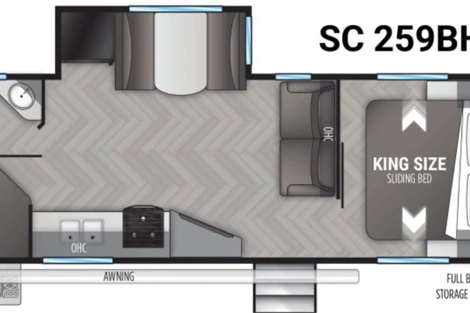 Beautiful Shadow Cruiser Travel Trailer w/bunk beds