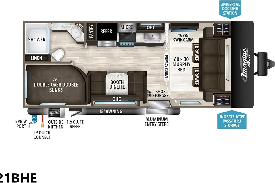 Rv Rentals Way of Life's Grand Design Imagine XLS 21BHE Travel Trailer GD1