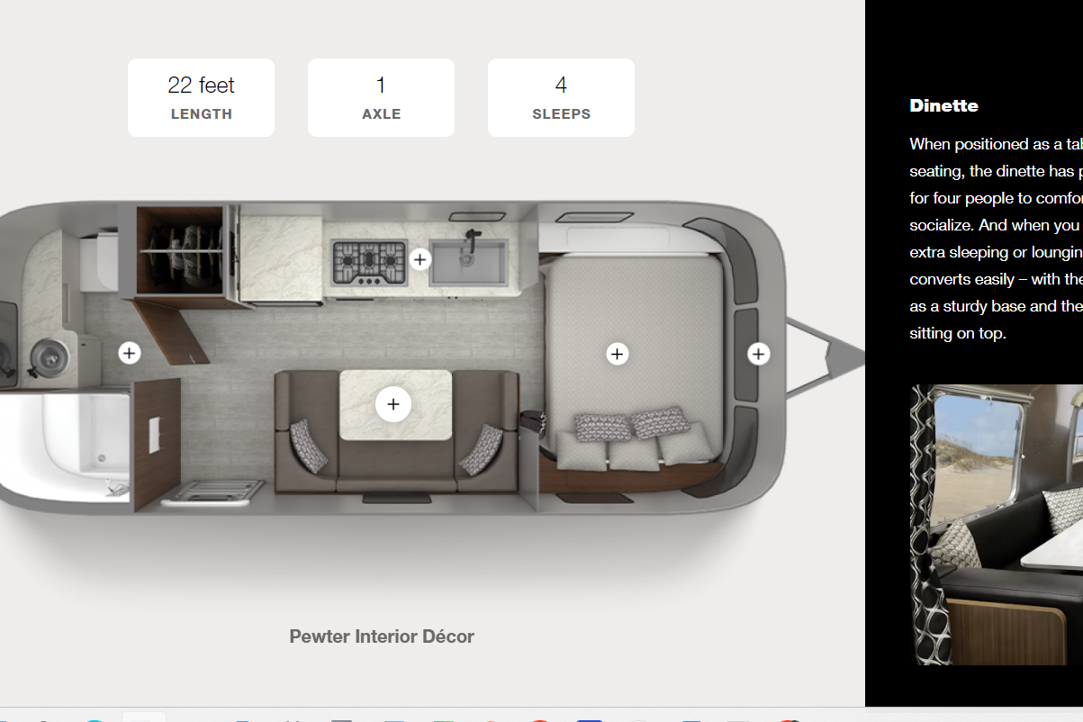 Joseph's Airstream Caravel 22FB Travel Trailer