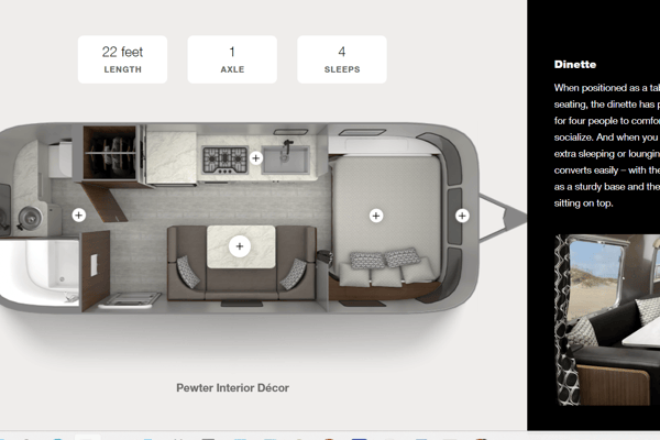 Joseph's Airstream Caravel 22FB Travel Trailer