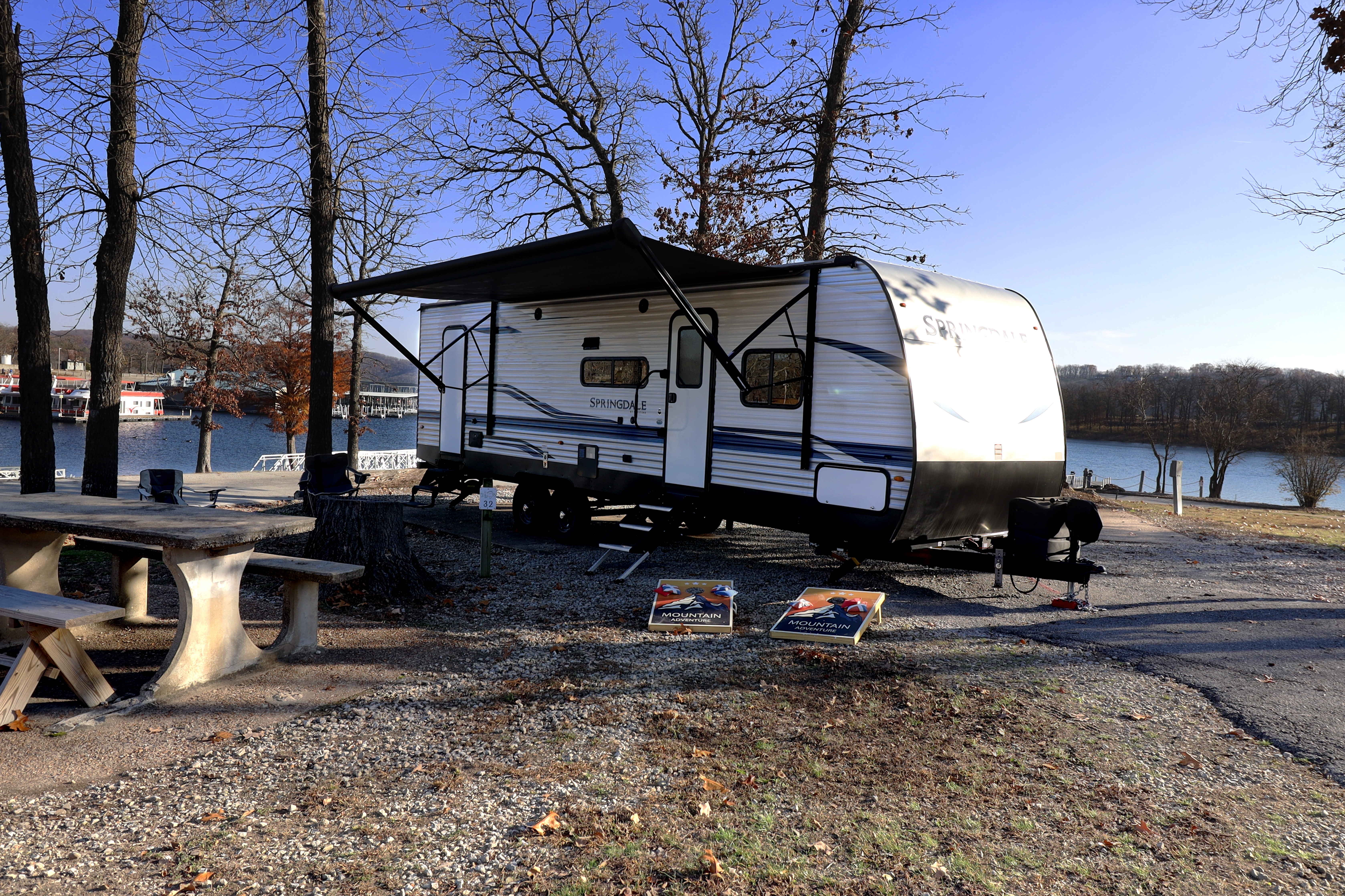 Say hello to "Joy"! Our 21 Keystone Springdale 282BH! Located near Table Rock Lake, Branson Missouri & Lake Of The Ozarks