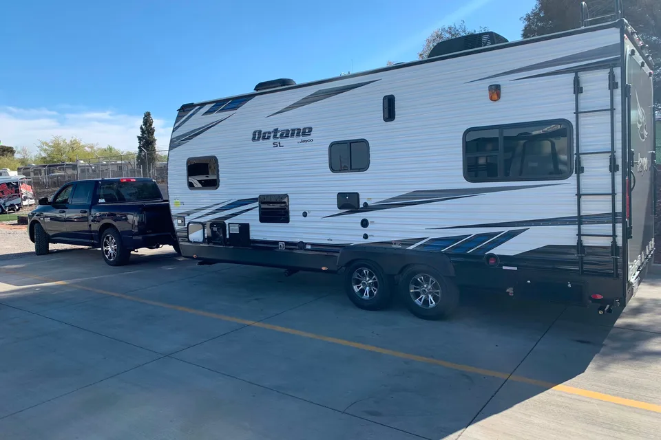 Family friendly Jayco Octane 222 ultra light Toy Hauler