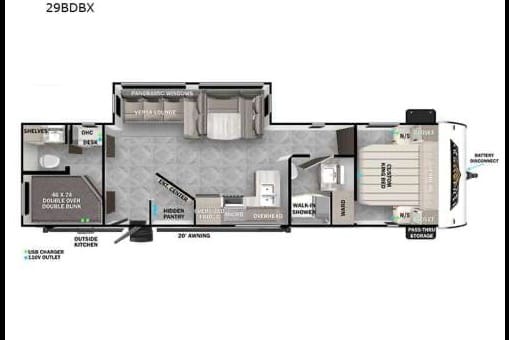 Luxurious 2023 2BR 1-1/2 Bath Trailer