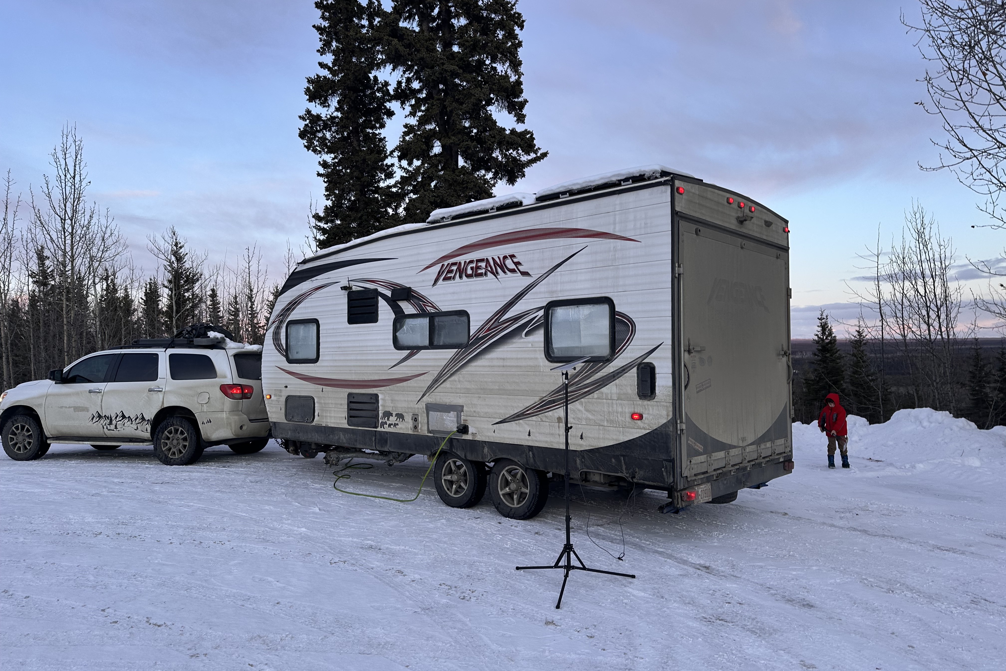 Roberto's Forest River Vengeance small Toy Hauler with porch
