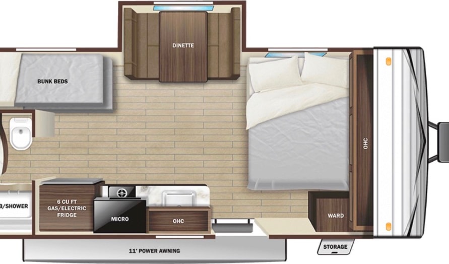 Brand New Open Range 180BHS Travel Trailer