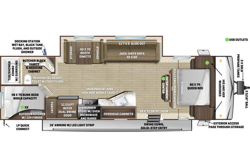 2024 Wayfinder Travel Trailer with bunks