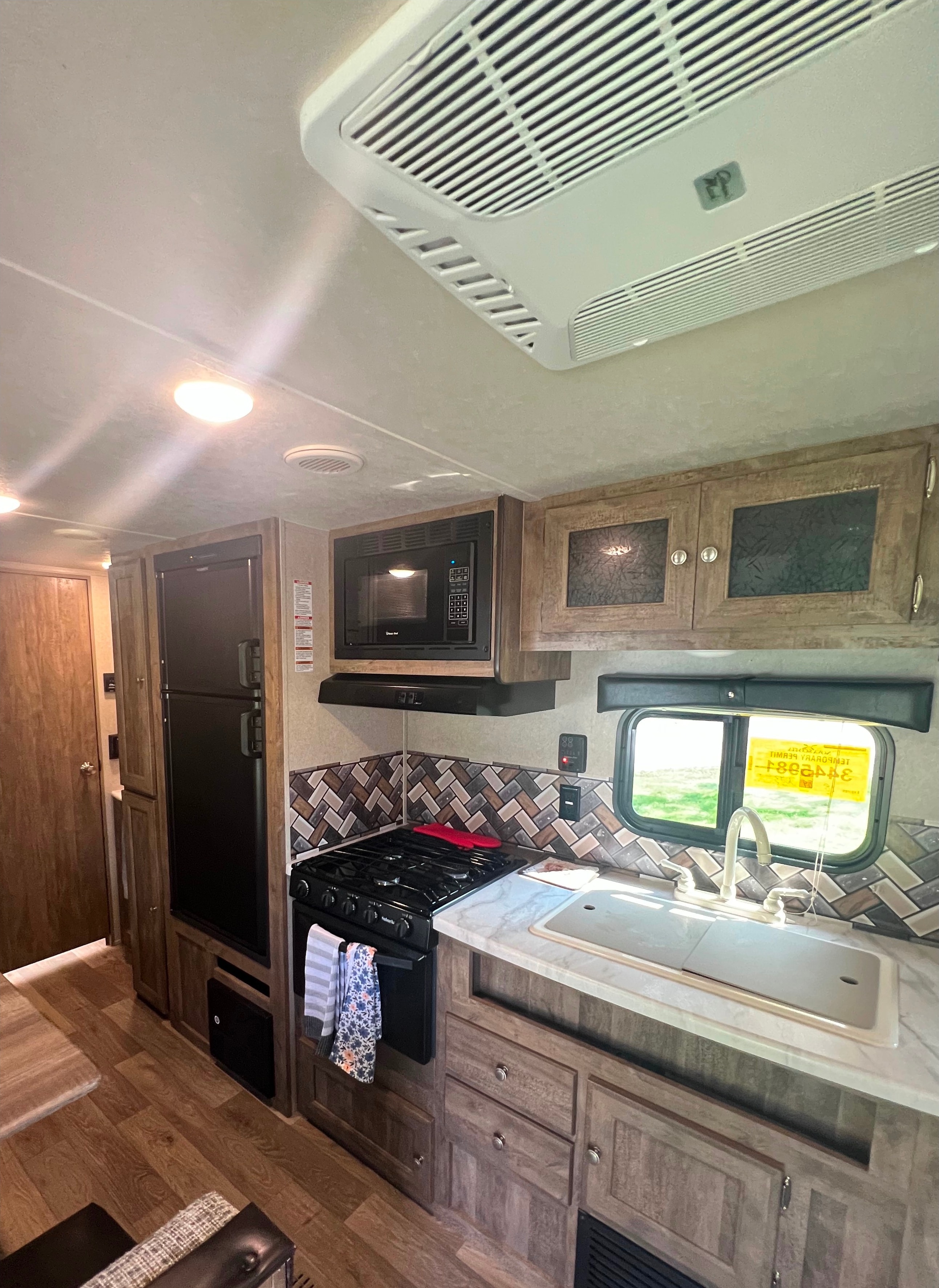 Modern family friendly travel trailer.