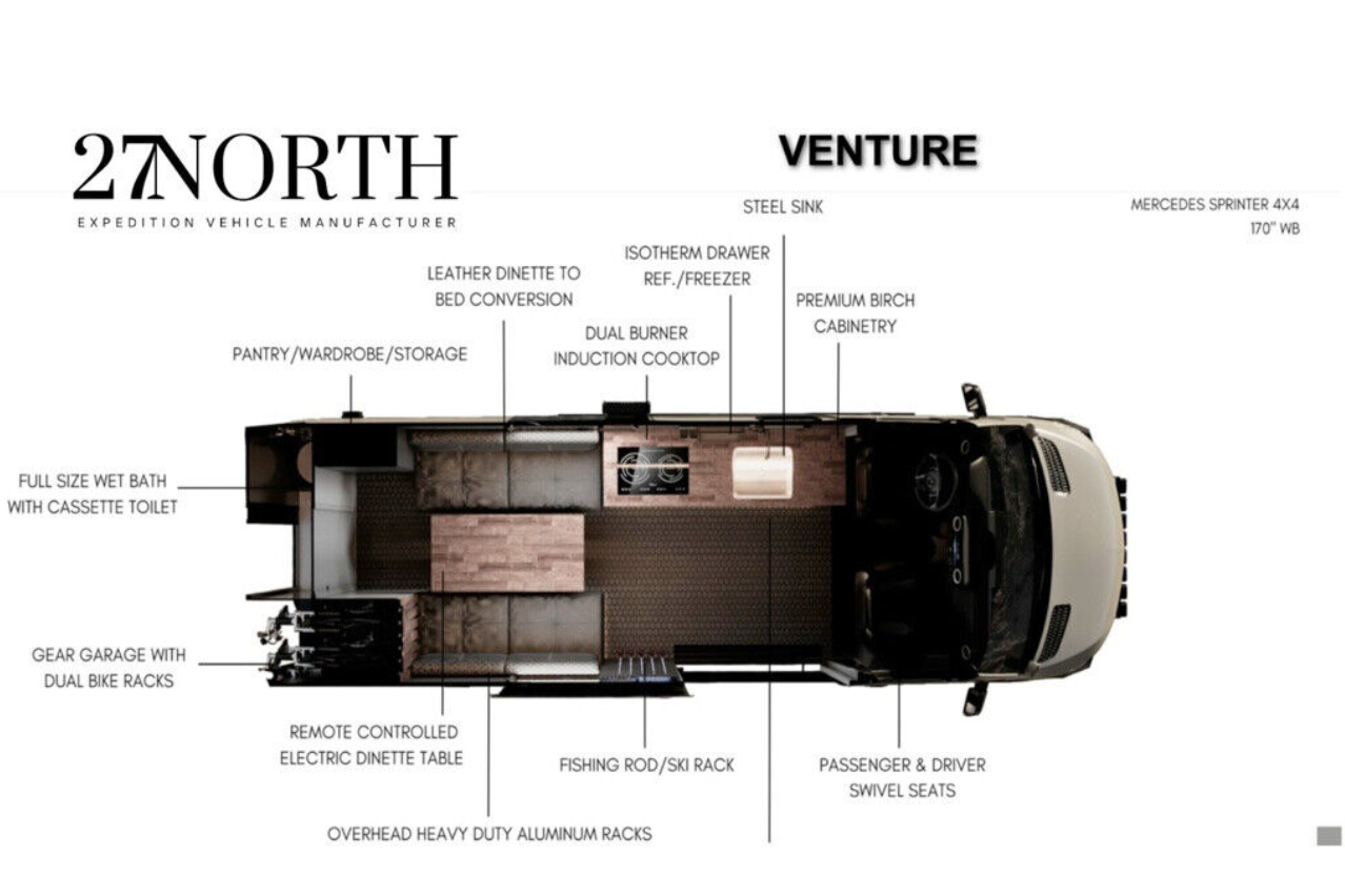 2025 27North Venture AWD - Luxe Off-Grid Explorer (Starlink + Solar)